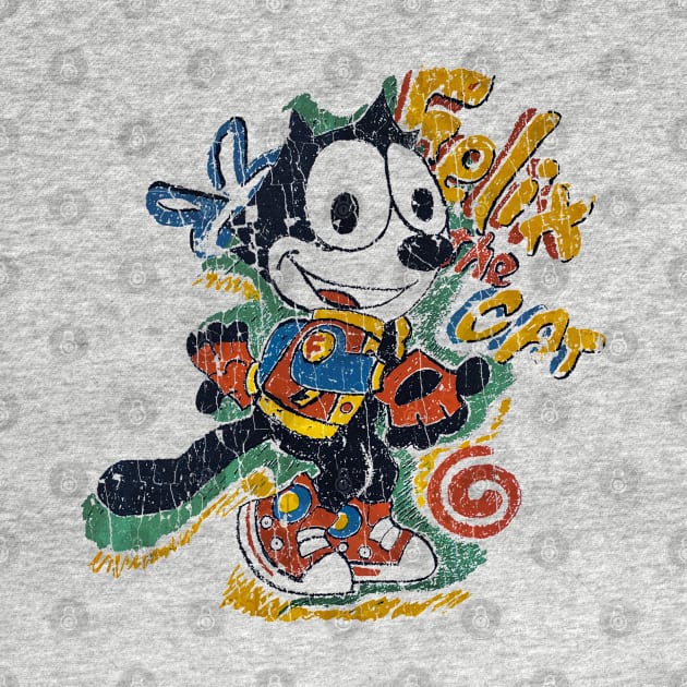 VINTAGE TEXTURE FELIX THE CAT by sepatubau77